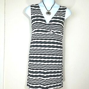 Sundress sheath bodycon striped stretch midi